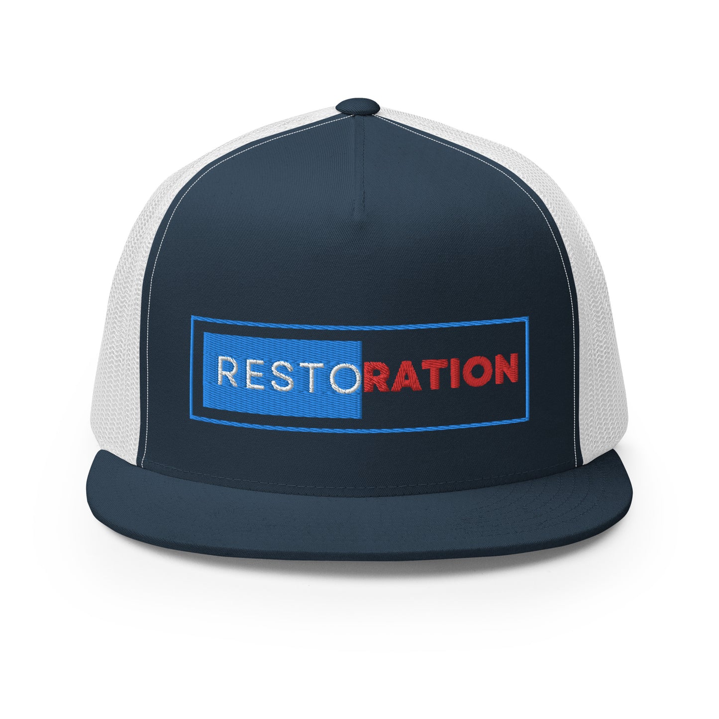 "Restoration" Ypng - 6006 Mesh Back, Flat Bill Trucker Cap - God's Armor Wear
