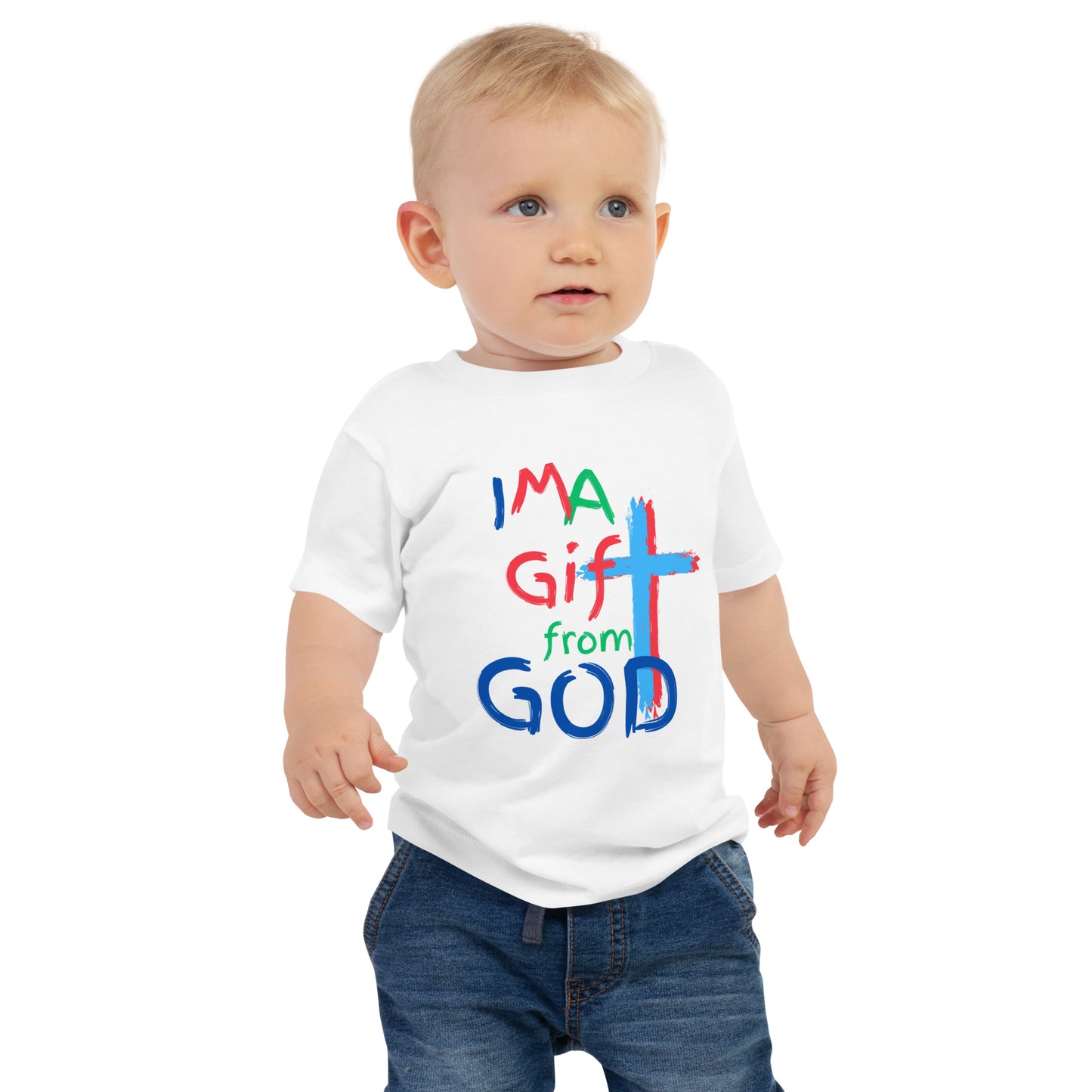 "I M A Gift from GOD" Baby Jersey Short Sleeve Tee - God's Armor Wear