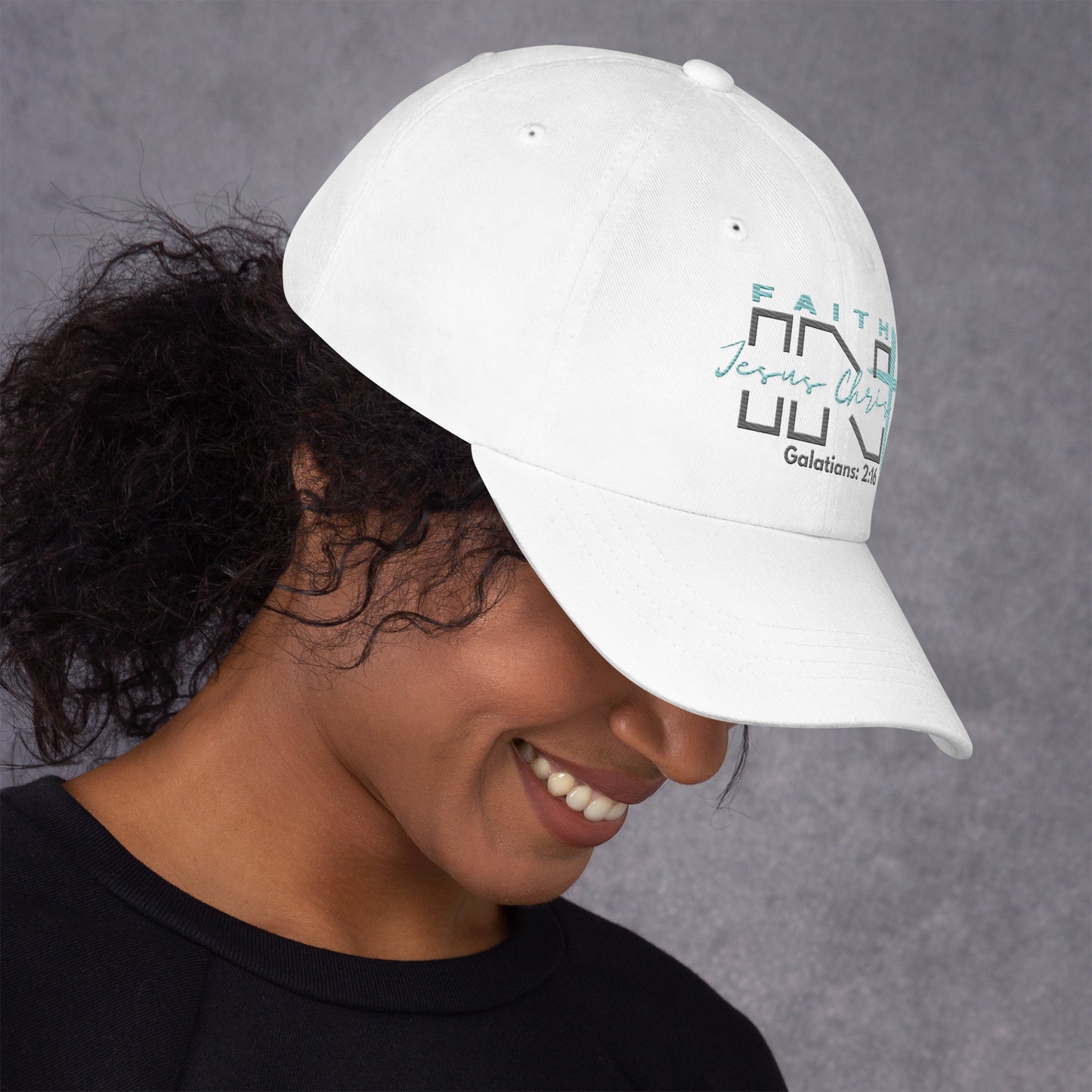 Faith IN Jesus Christ adjustable low profile hat - God's Armor Wear
