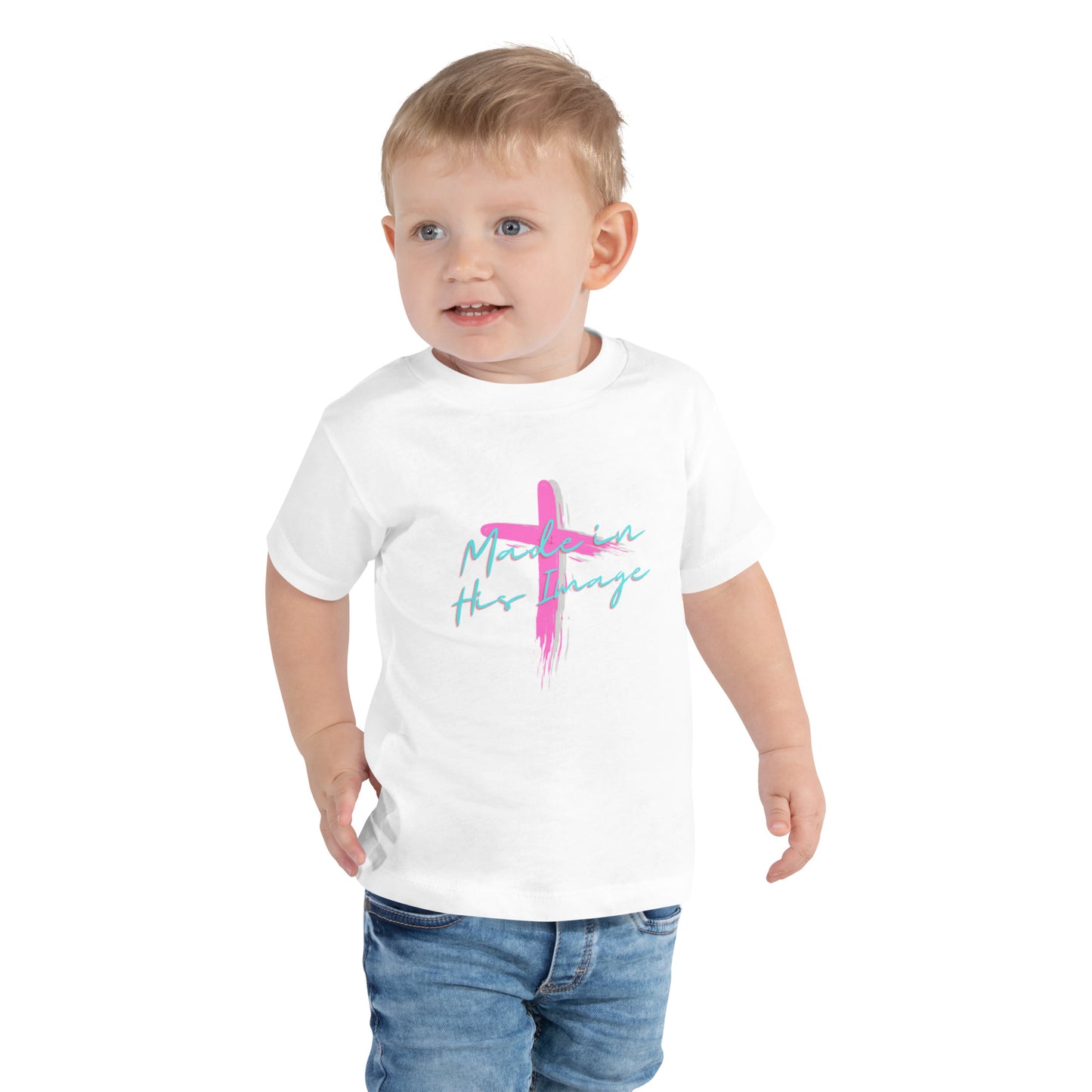 "Made in His Image" Toddler Short Sleeve Tee - God's Armor Wear