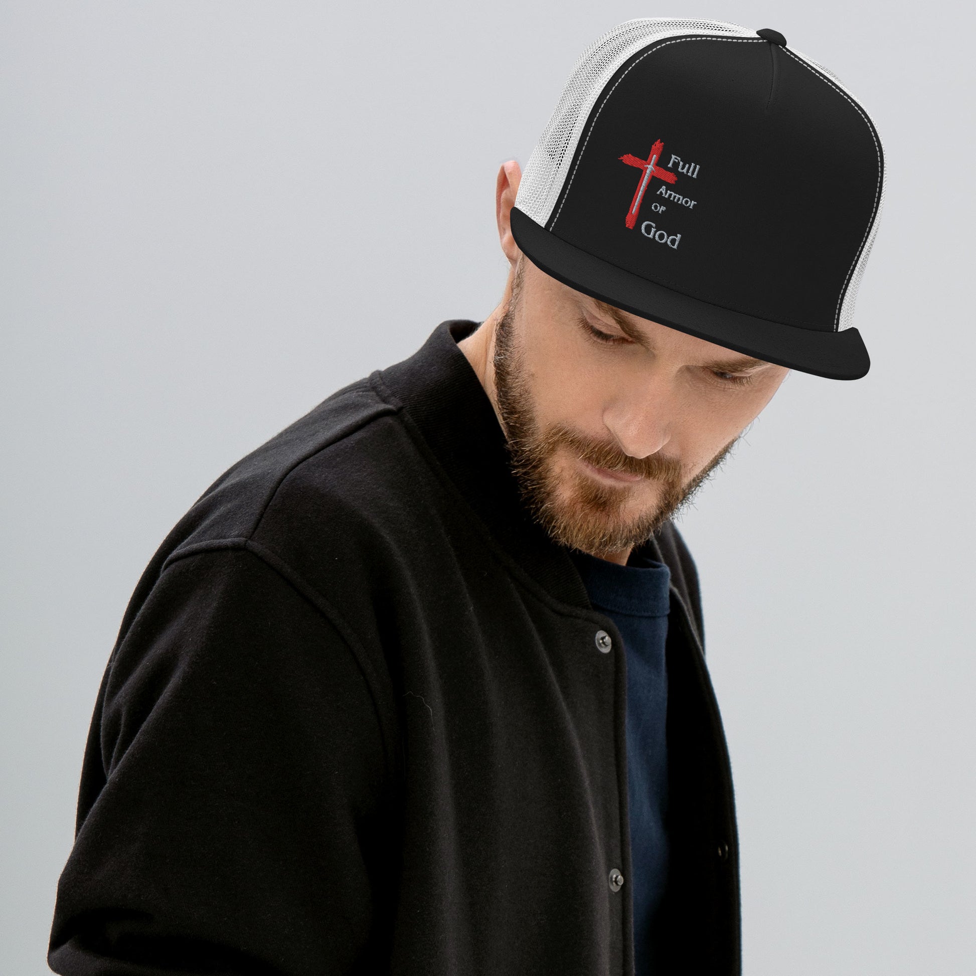 "Full Armor of God" Ypng - 6006 Snapback Trucker Cap - God's Armor Wear