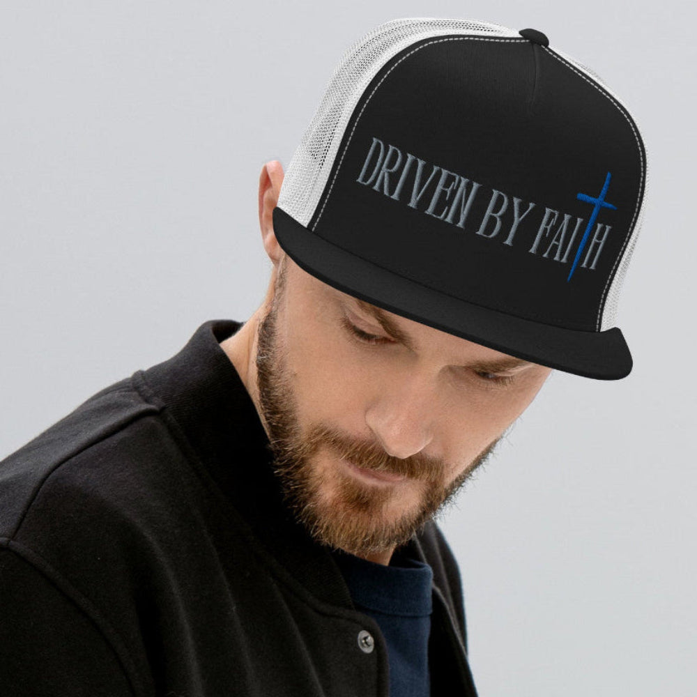 "In Memory of Caysen Cooksey" Snap back flat bill Trucker Cap/mesh back - God's Armor Wear