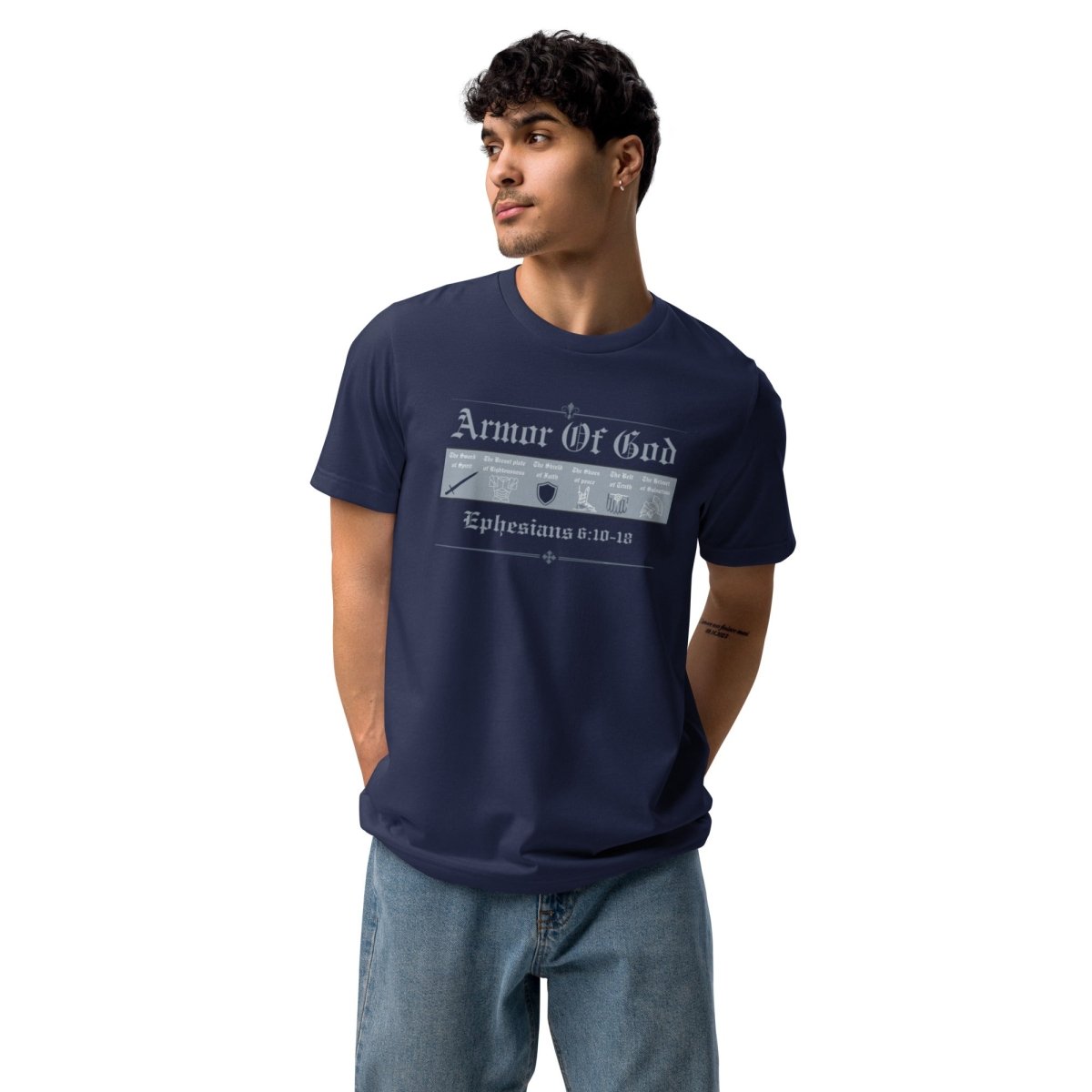 Armor of God Symbols Christian Eco T-Shirt - God's Armor Wear