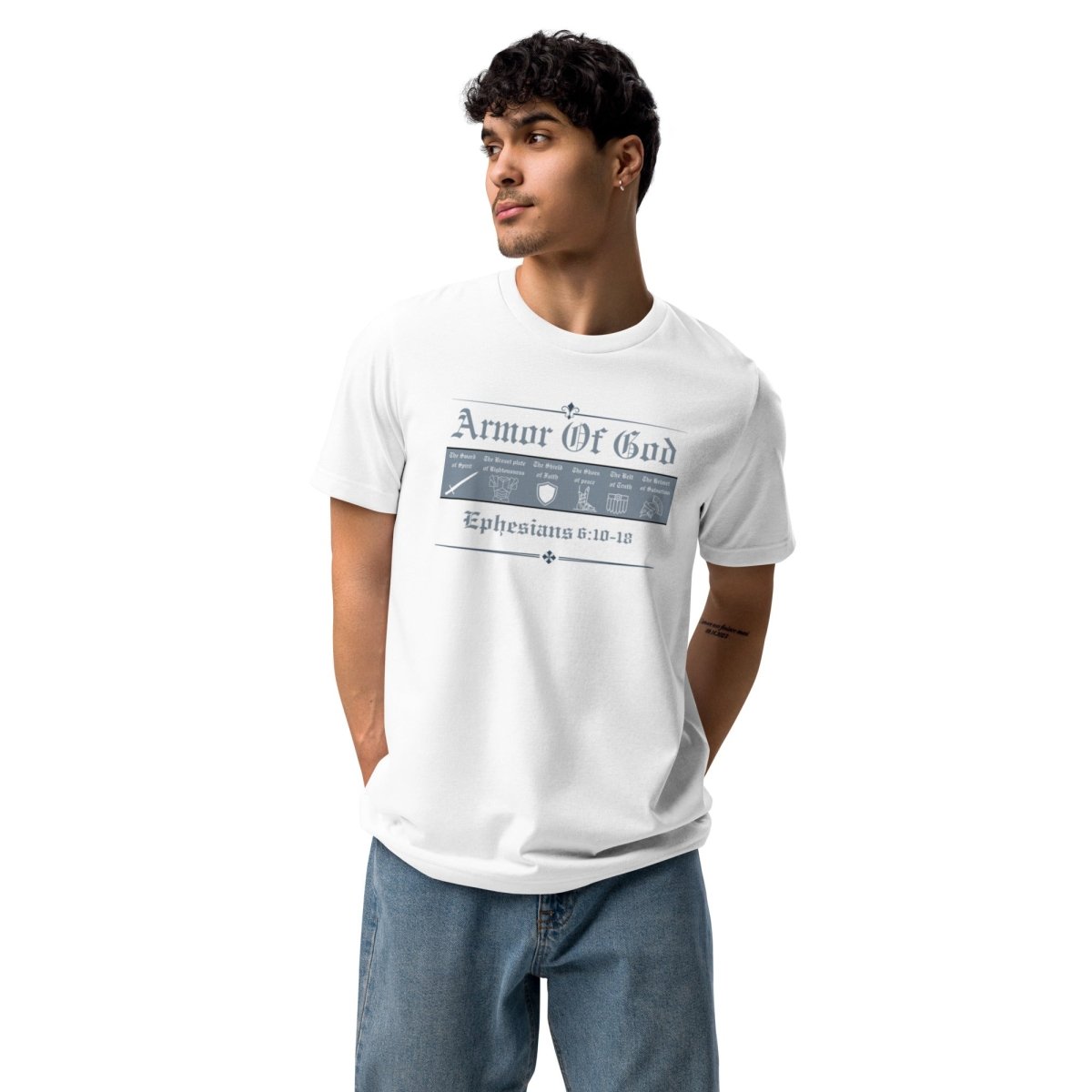 Armor of God Symbols Christian Eco T-Shirt - God's Armor Wear