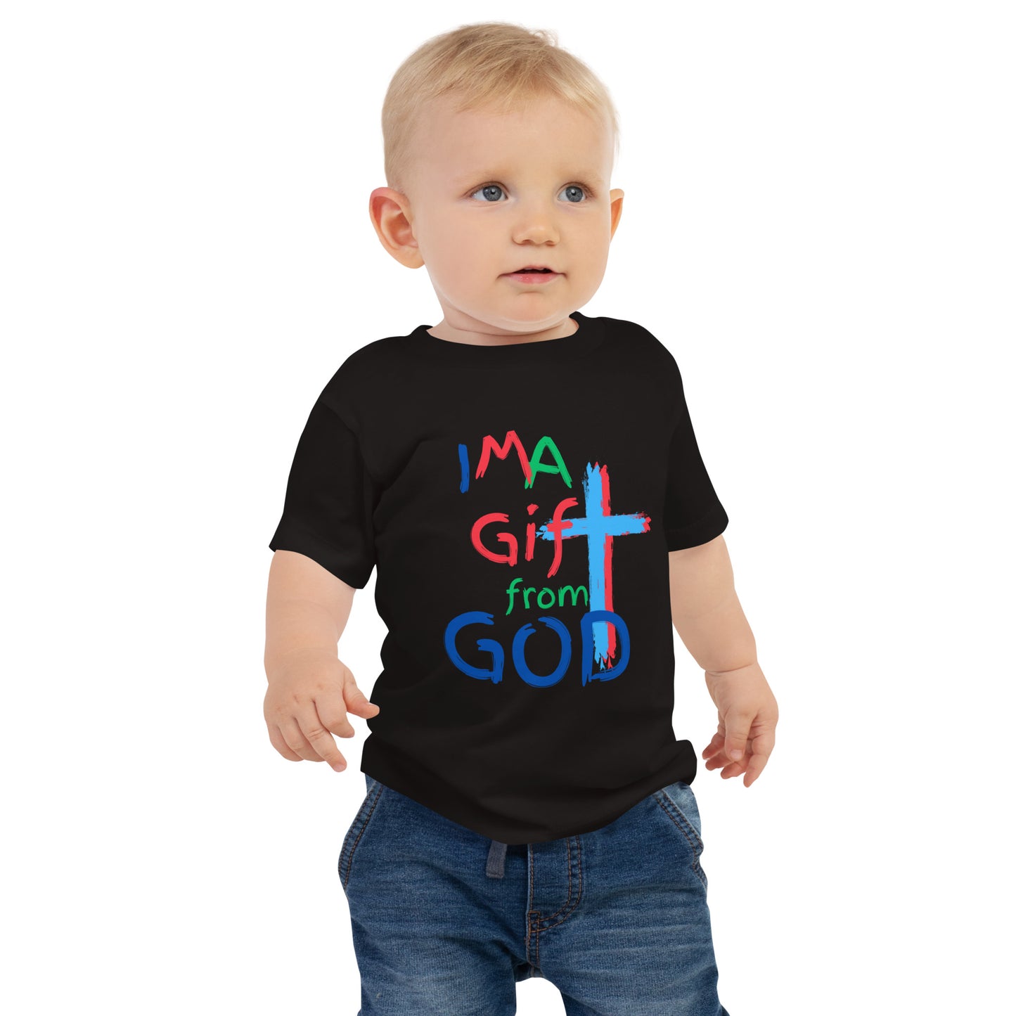 "I M A Gift from GOD" Baby Jersey Short Sleeve Tee - God's Armor Wear