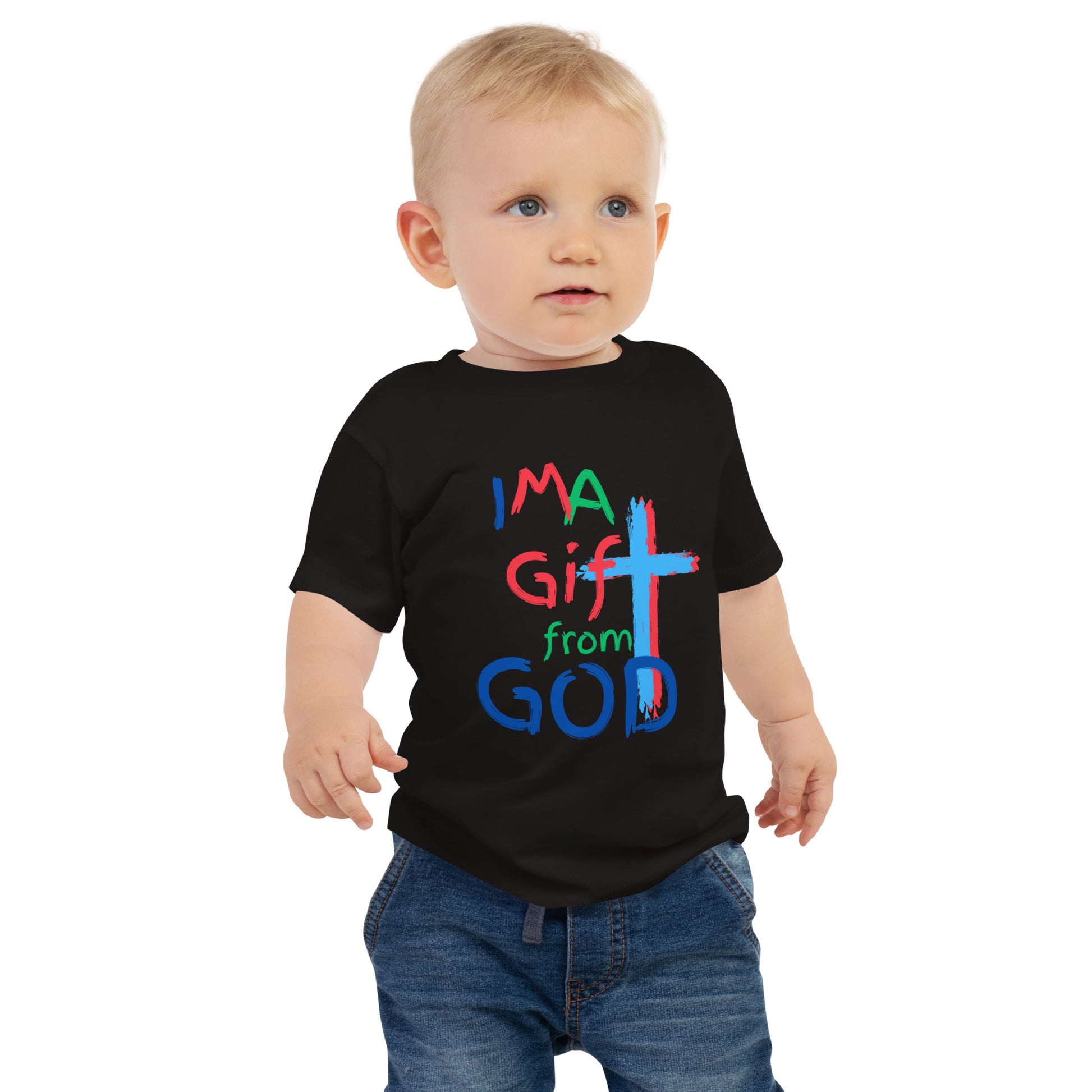 "I M A Gift from GOD" Baby Jersey Short Sleeve Tee - God's Armor Wear