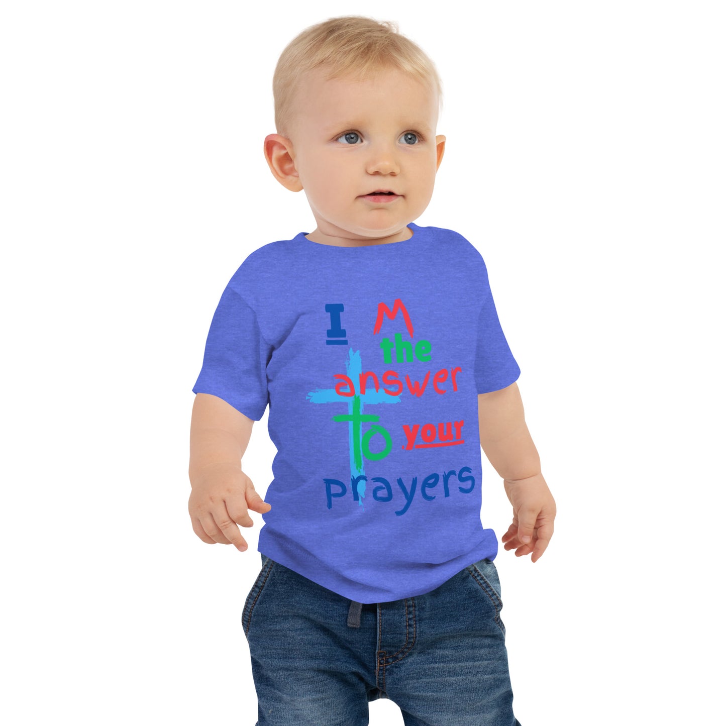 "I M the answer to your Prayers" Baby Jersey Short Sleeve Tee - God's Armor Wear