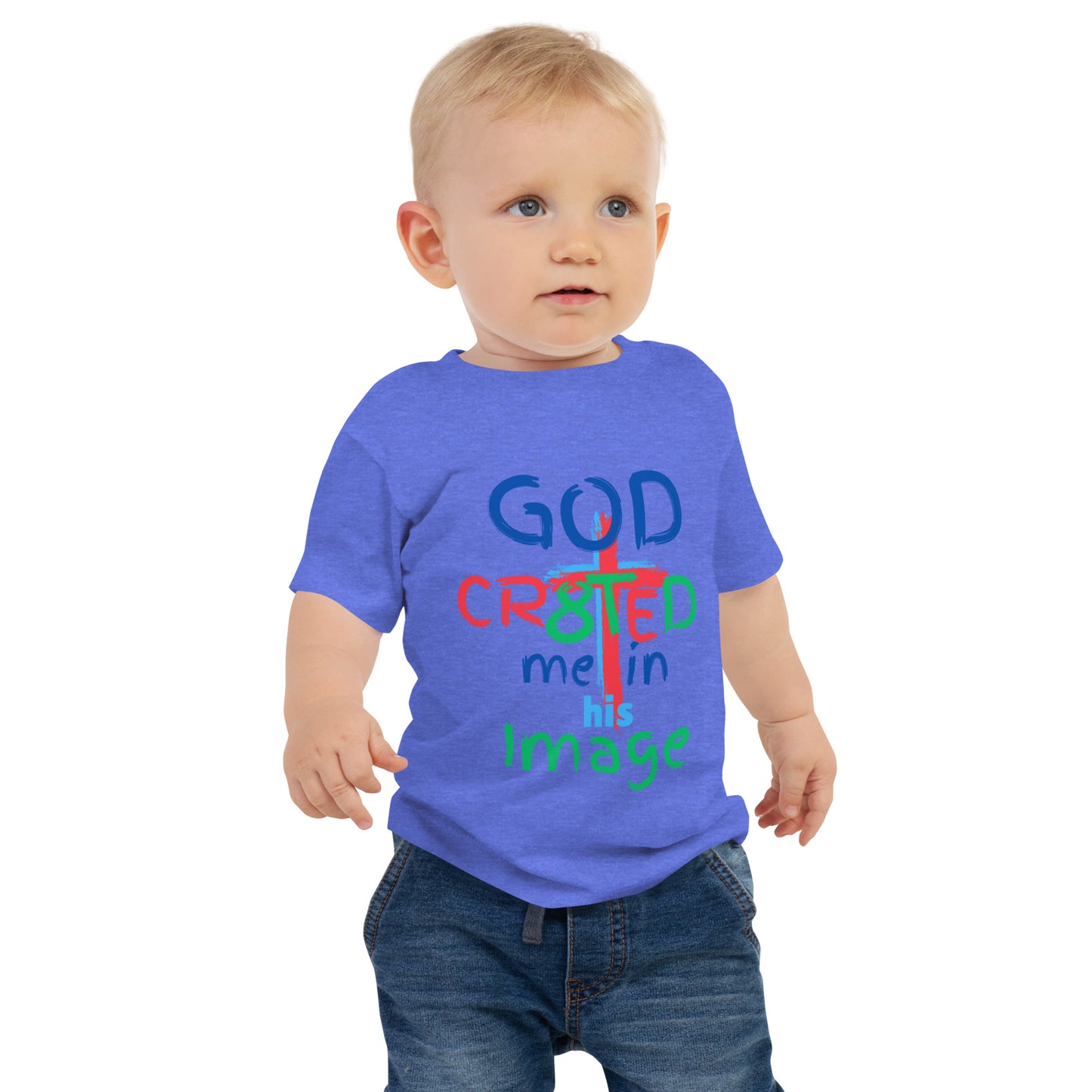 "God CR8TD me in his Image" Baby Jersey Short Sleeve Tee - God's Armor Wear