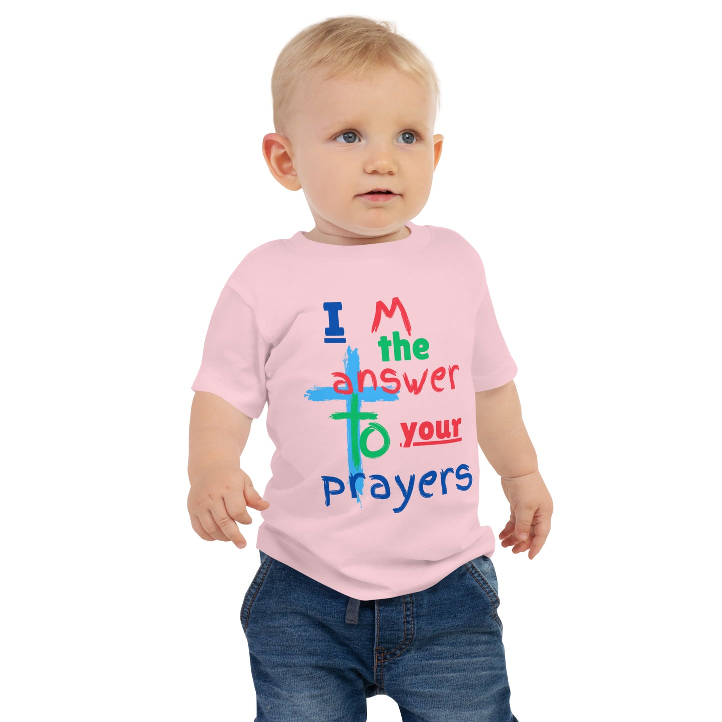 "I M the answer to your Prayers" Baby Jersey Short Sleeve Tee - God's Armor Wear