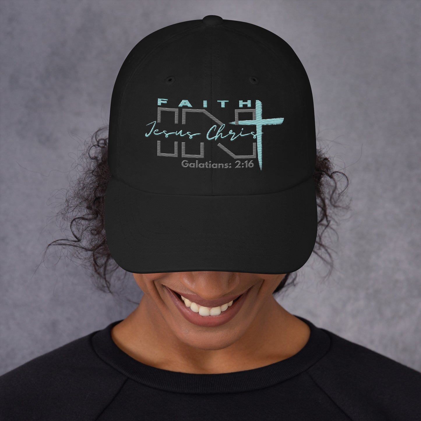 Faith IN Jesus Christ adjustable low profile hat - God's Armor Wear