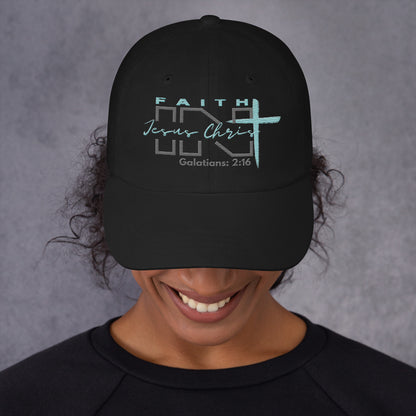 Faith IN Jesus Christ adjustable low profile hat - God's Armor Wear