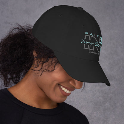 Faith IN Jesus Christ adjustable low profile hat - God's Armor Wear