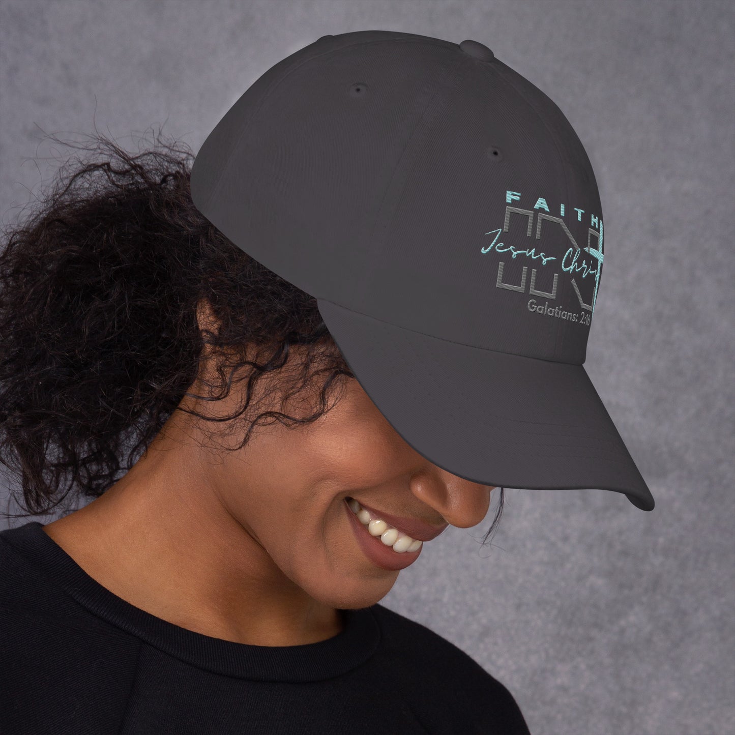 Faith IN Jesus Christ adjustable low profile hat - God's Armor Wear