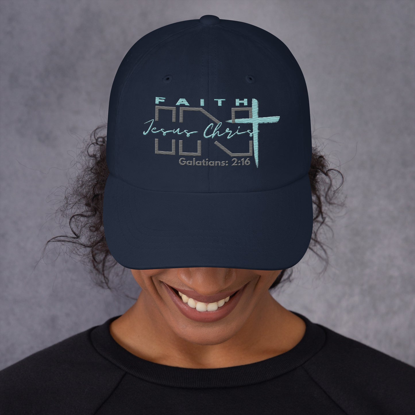 Faith IN Jesus Christ adjustable low profile hat - God's Armor Wear