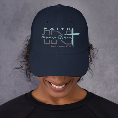 Faith IN Jesus Christ adjustable low profile hat - God's Armor Wear