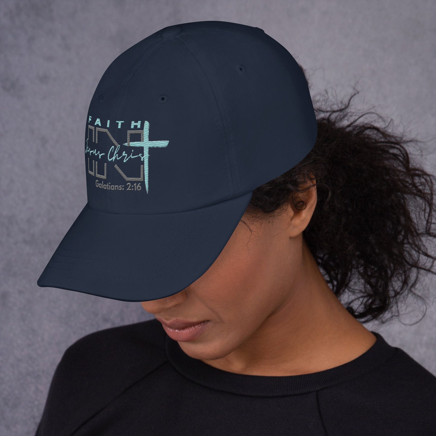 Faith IN Jesus Christ adjustable low profile hat - God's Armor Wear