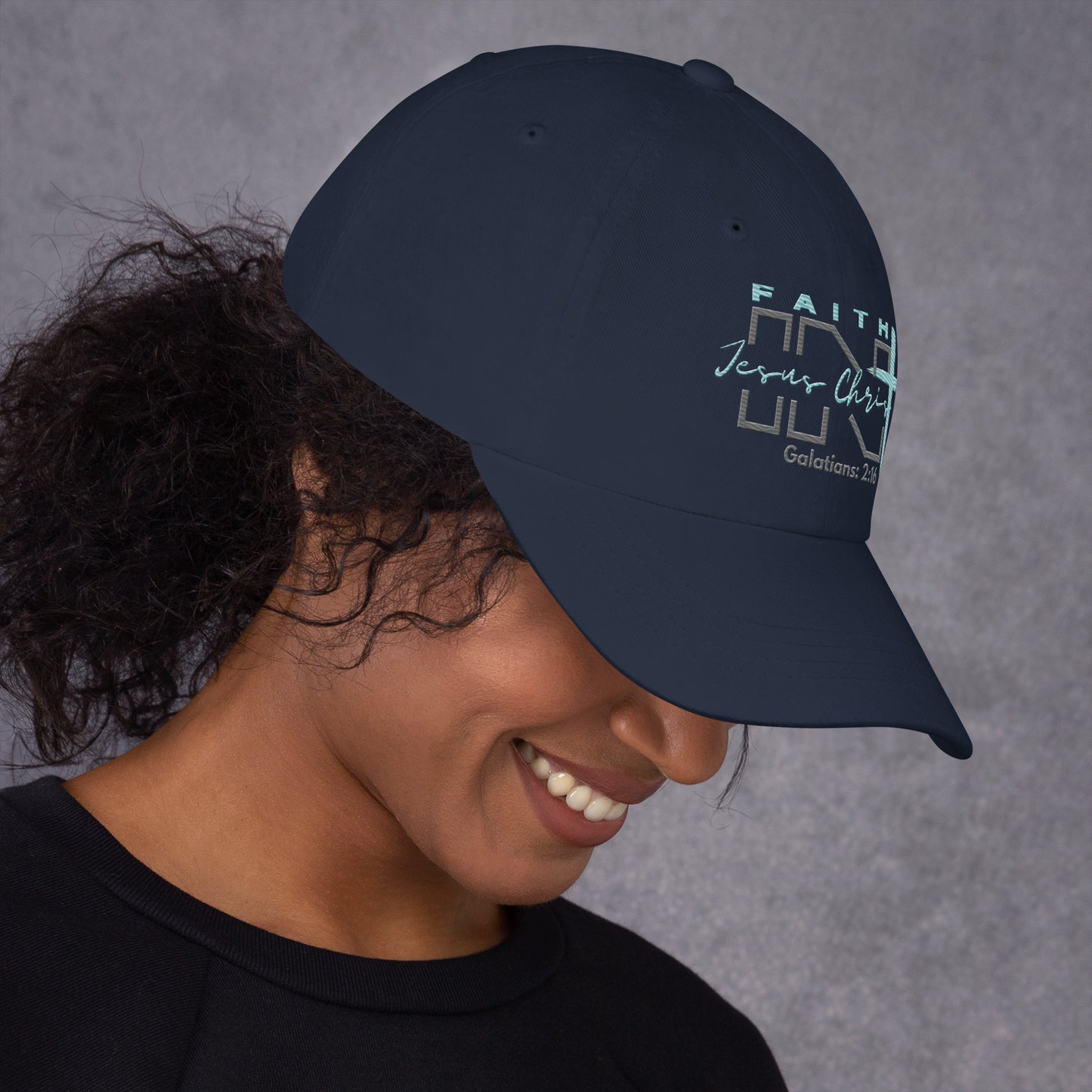 Faith IN Jesus Christ adjustable low profile hat - God's Armor Wear
