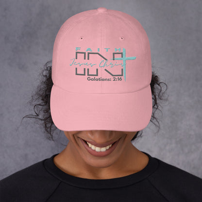 Faith IN Jesus Christ adjustable low profile hat - God's Armor Wear
