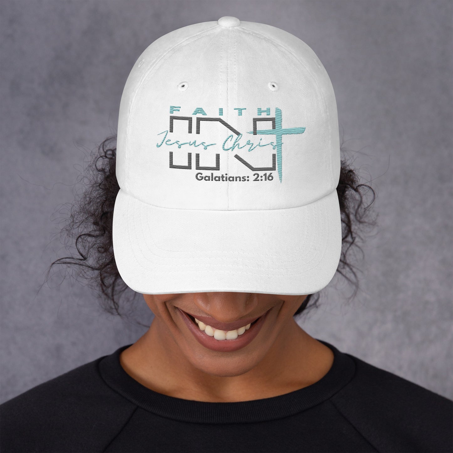 Faith IN Jesus Christ adjustable low profile hat - God's Armor Wear