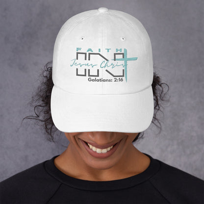 Faith IN Jesus Christ adjustable low profile hat - God's Armor Wear