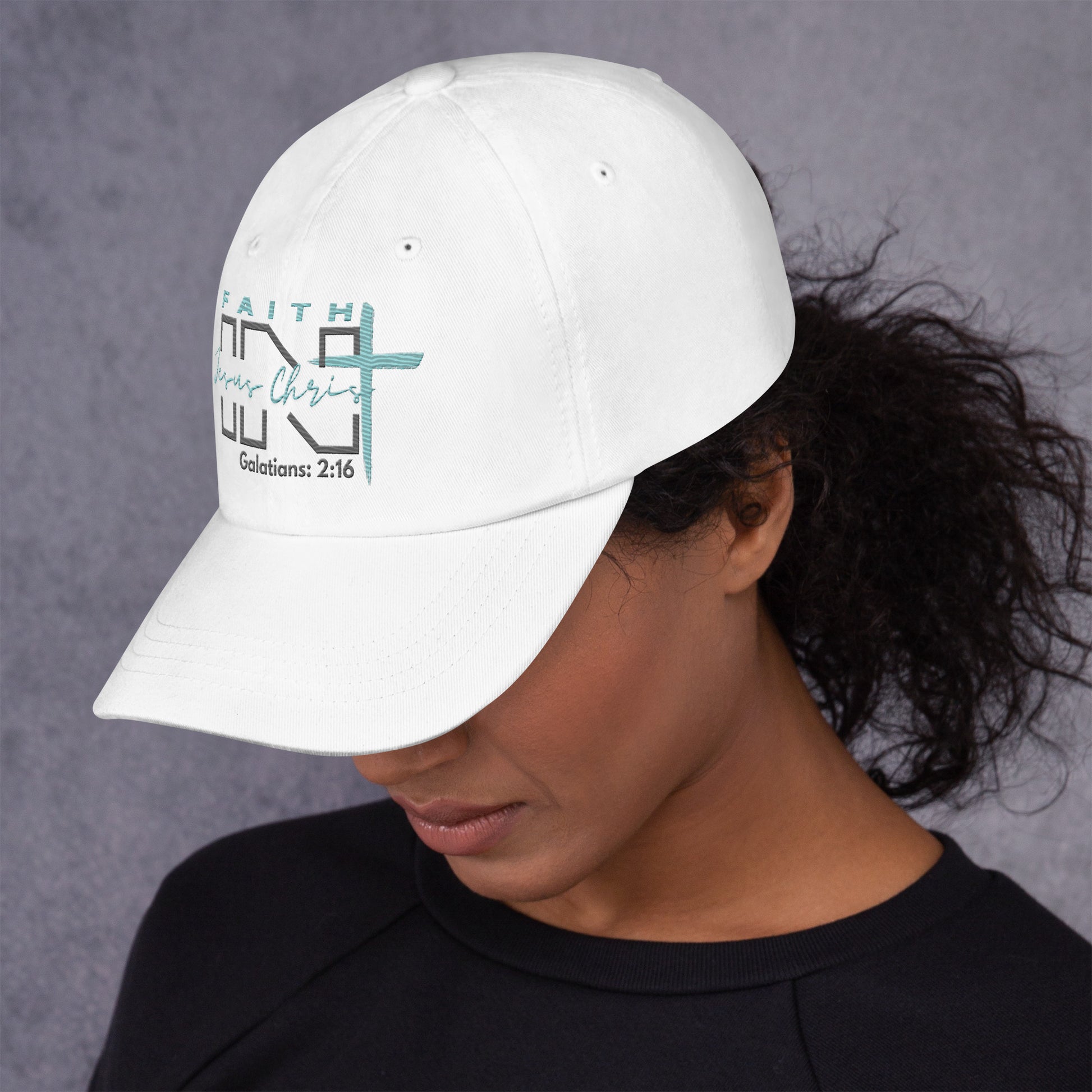 Faith IN Jesus Christ adjustable low profile hat - God's Armor Wear