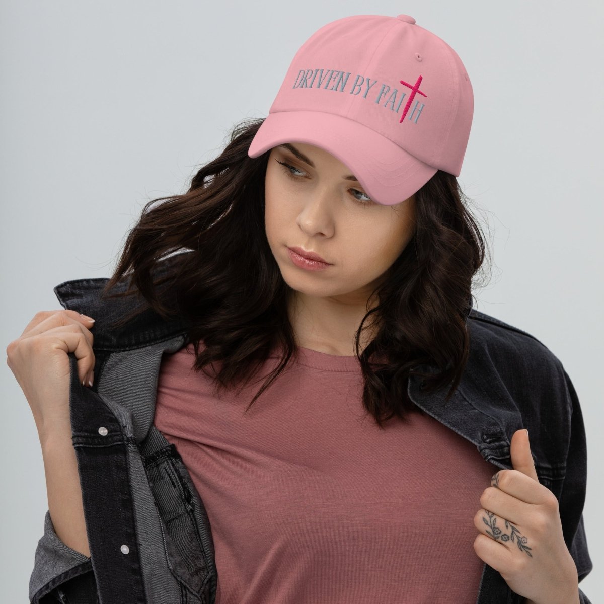 Driven By Faith low profile 6 panel adjustable hat - God's Armor Wear