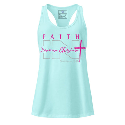 Faith in Christ | Women’s Fitted Racerback Tank - God's Armor Wear