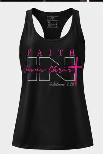 Faith in Christ | Women’s Fitted Racerback Tank - God's Armor Wear