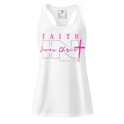 Faith in Christ | Women’s Fitted Racerback Tank - God's Armor Wear
