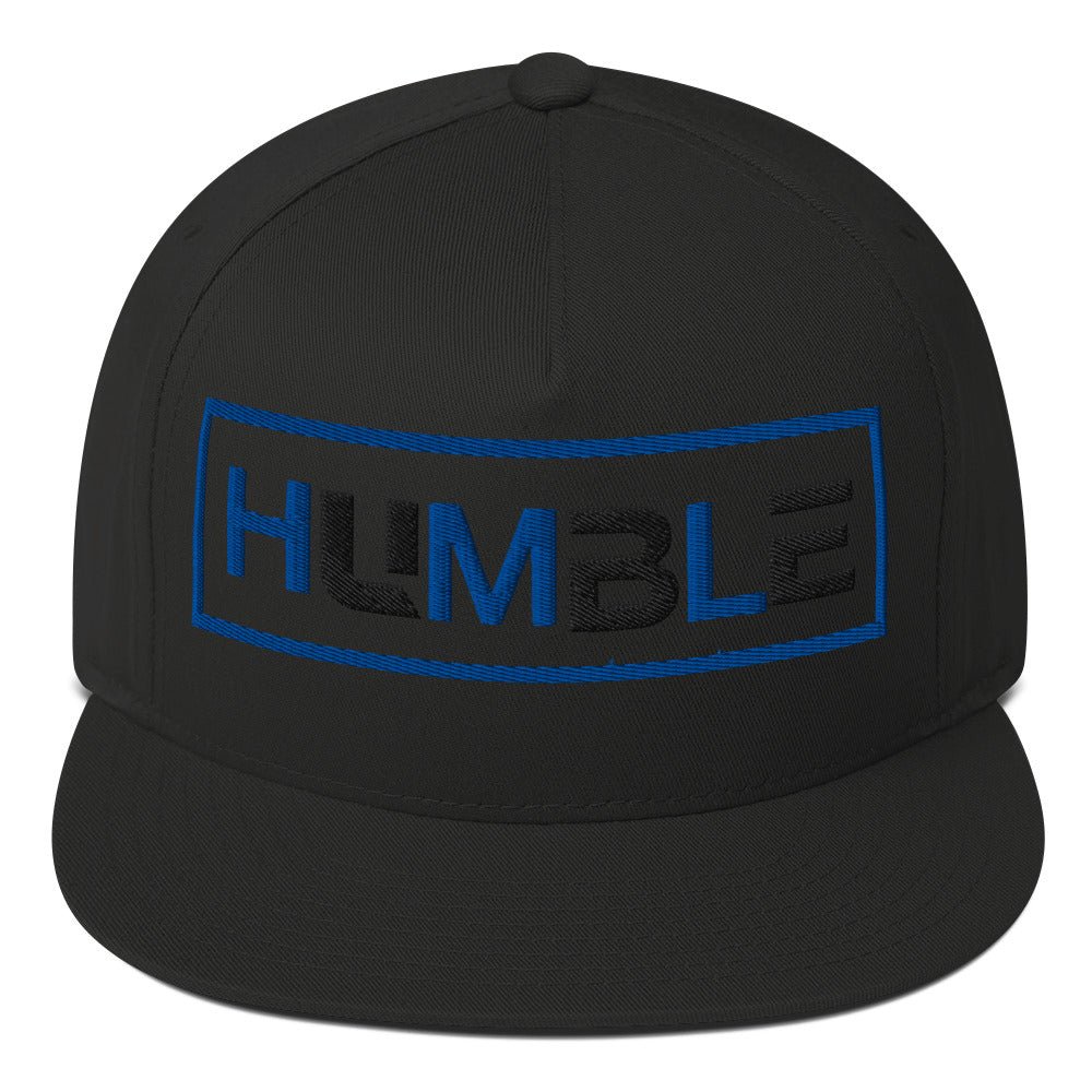 HUMBLE five-panel cotton twill flat bill hat in black, God's Armor Wear