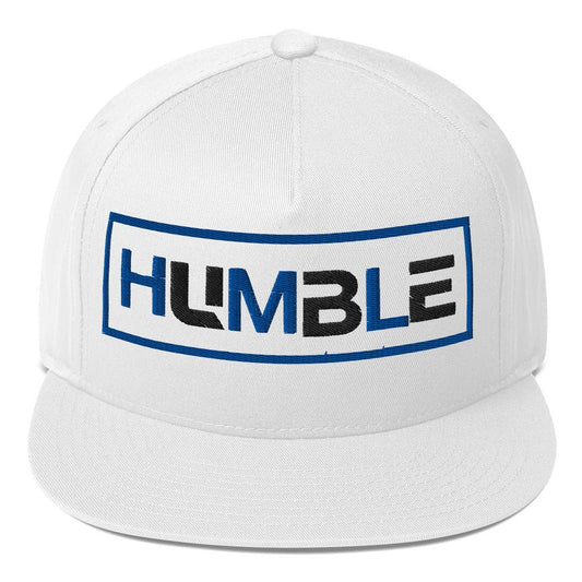 HUMBLE five-panel cotton twill flat bill hat in white, God’s Armor Wear