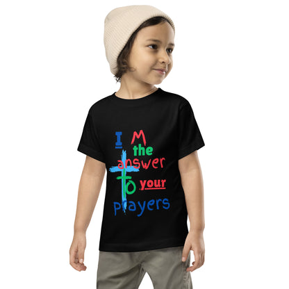 "I M the Answer to your Prayers" Toddler Short Sleeve Tee - God's Armor Wear