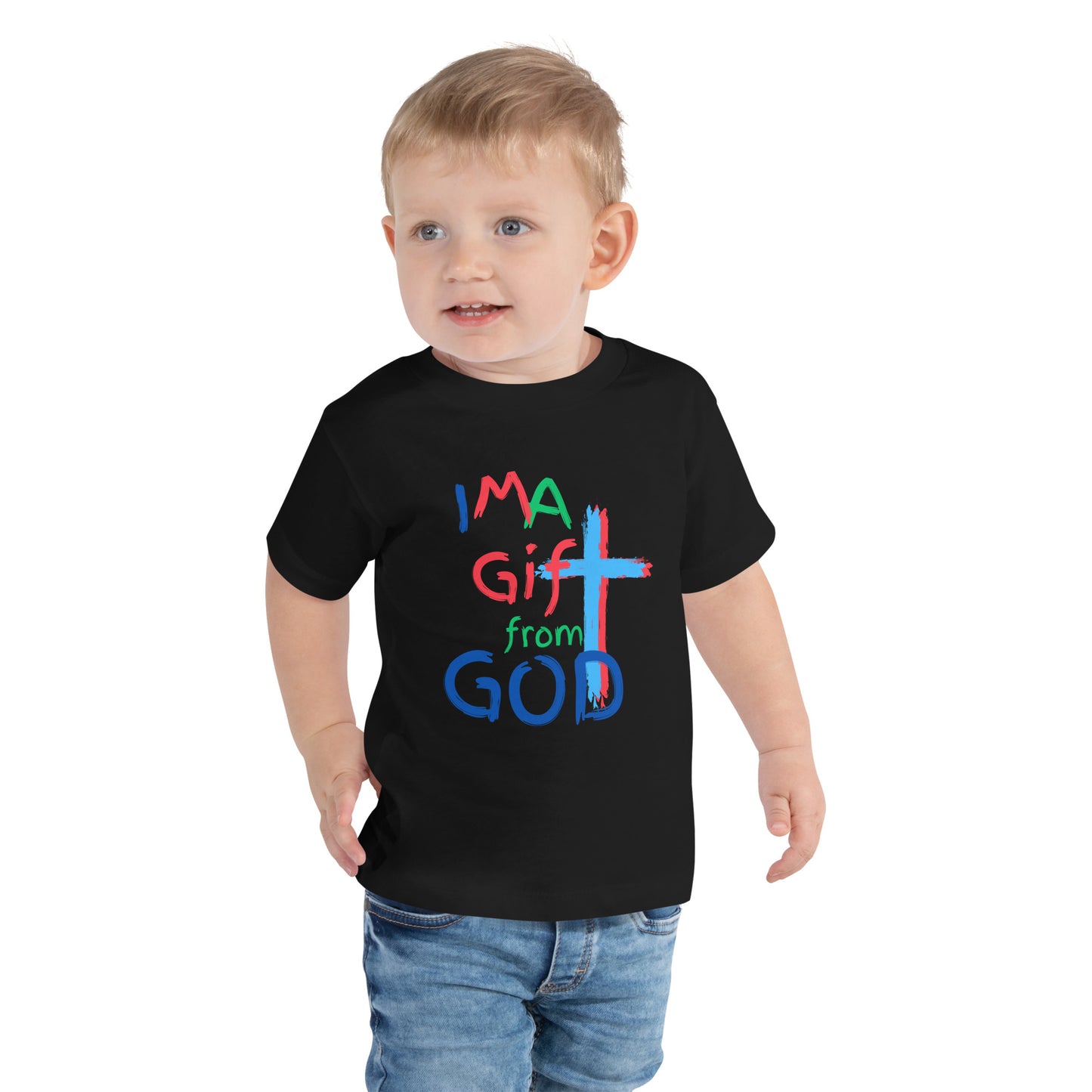 "I M A Gift from GOD" Toddler Short Sleeve Tee - God's Armor Wear