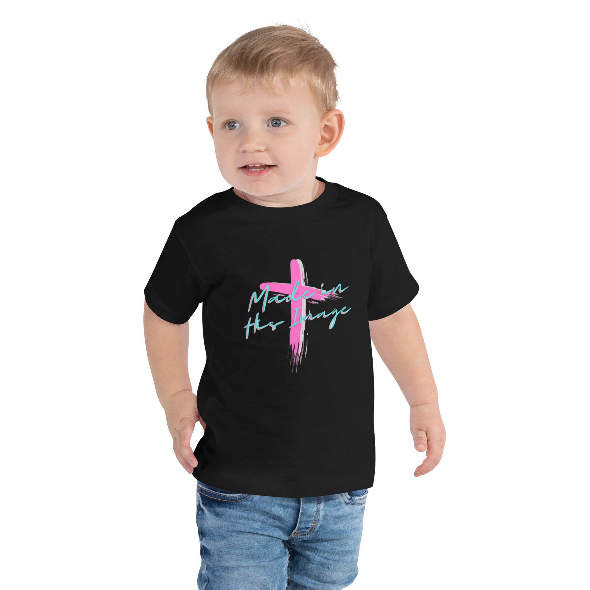 "Made in His Image" Toddler Short Sleeve Tee - God's Armor Wear