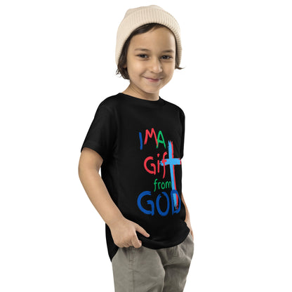 "I M A Gift from GOD" Toddler Short Sleeve Tee - God's Armor Wear