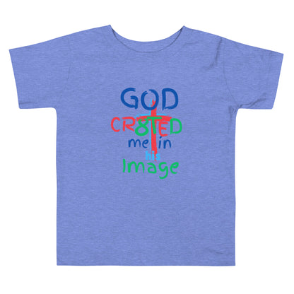 "God CR8tED Me in his Image" Toddler Short Sleeve Tee - God's Armor Wear