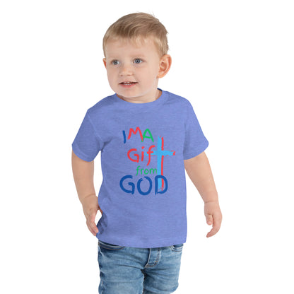 "I M A Gift from GOD" Toddler Short Sleeve Tee - God's Armor Wear