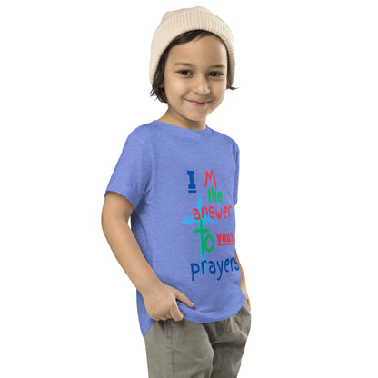 "I M the Answer to your Prayers" Toddler Short Sleeve Tee - God's Armor Wear