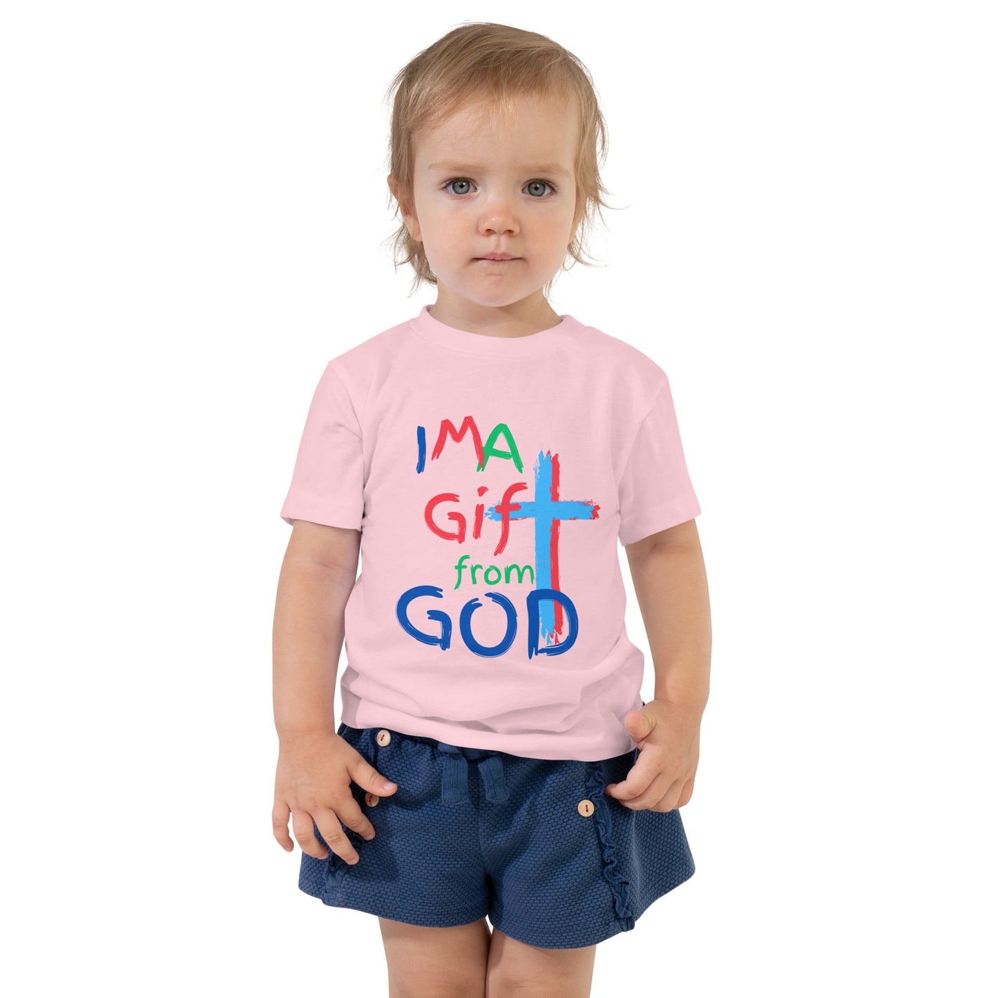 "I M A Gift from GOD" Toddler Short Sleeve Tee - God's Armor Wear