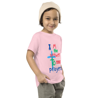 "I M the Answer to your Prayers" Toddler Short Sleeve Tee - God's Armor Wear