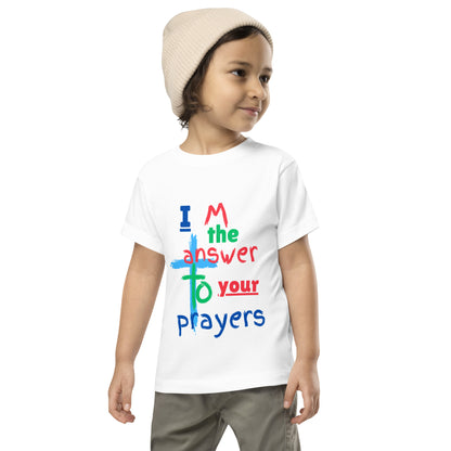 "I M the Answer to your Prayers" Toddler Short Sleeve Tee - God's Armor Wear