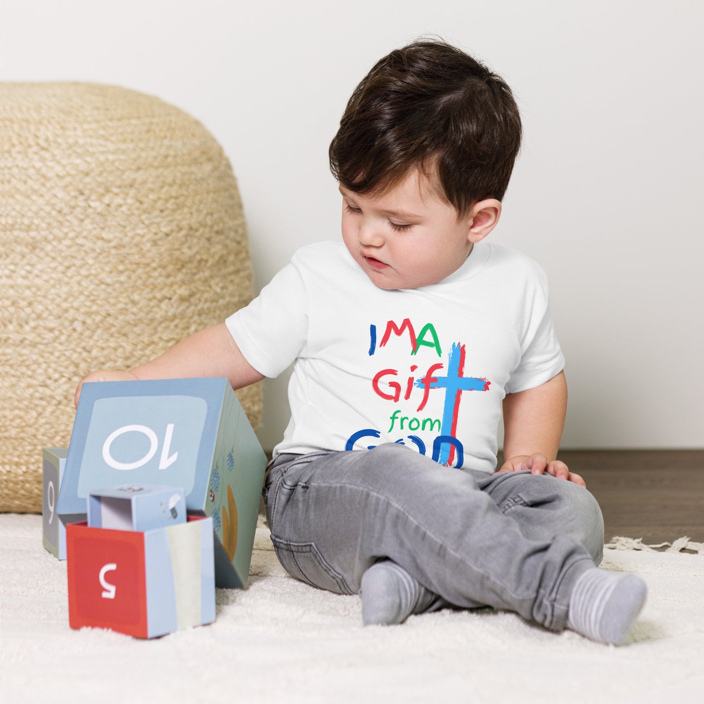 "I M A Gift from GOD" Toddler Short Sleeve Tee - God's Armor Wear