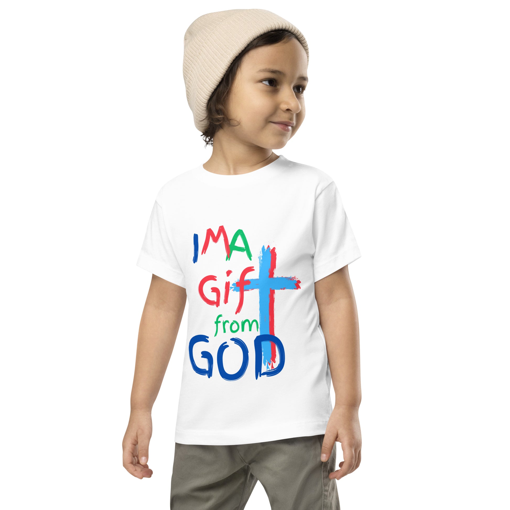 "I M A Gift from GOD" Toddler Short Sleeve Tee - God's Armor Wear