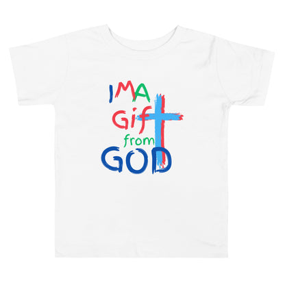 "I M A Gift from GOD" Toddler Short Sleeve Tee - God's Armor Wear