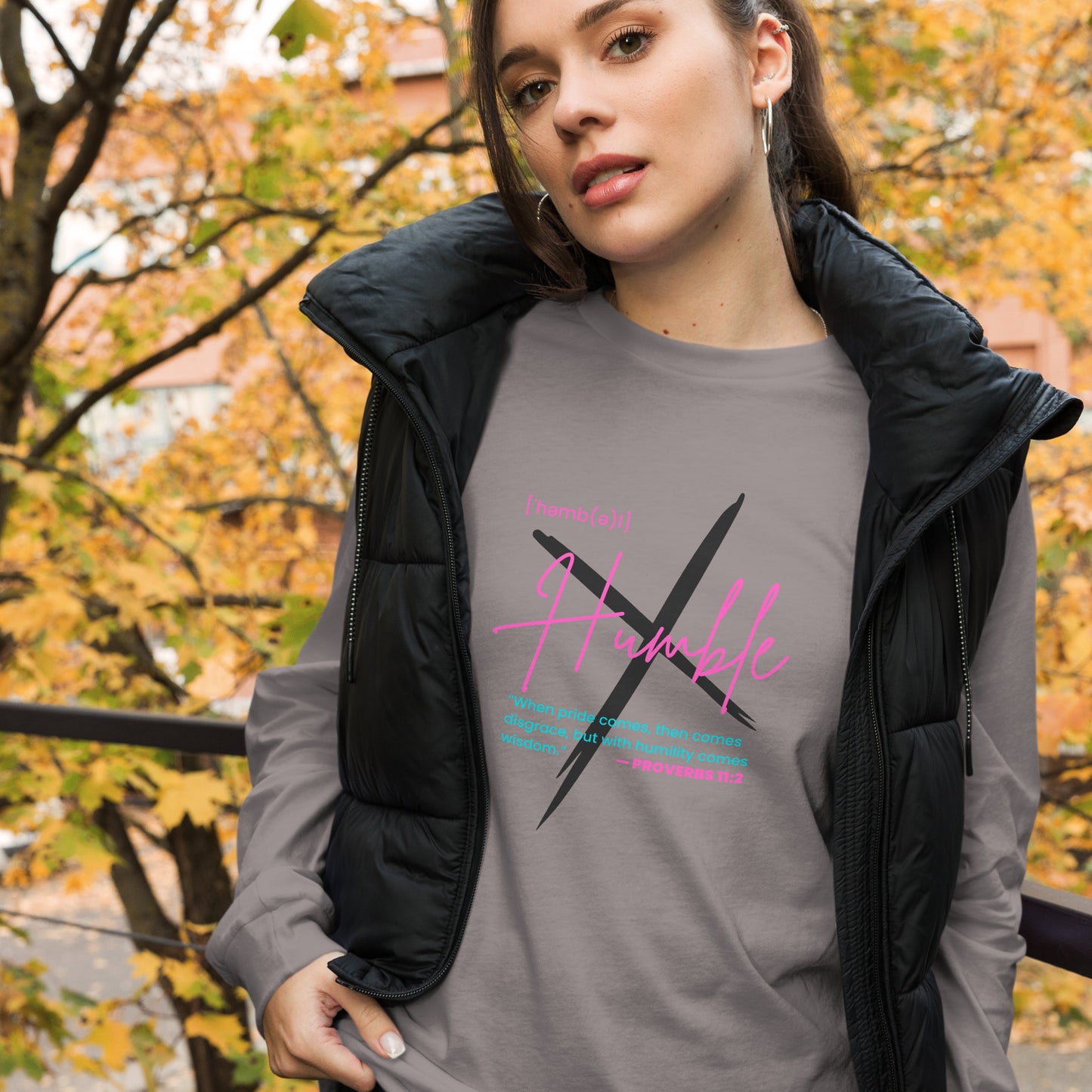 "Humble" Unisex Long Sleeve Tee BC - 3501 - God's Armor Wear