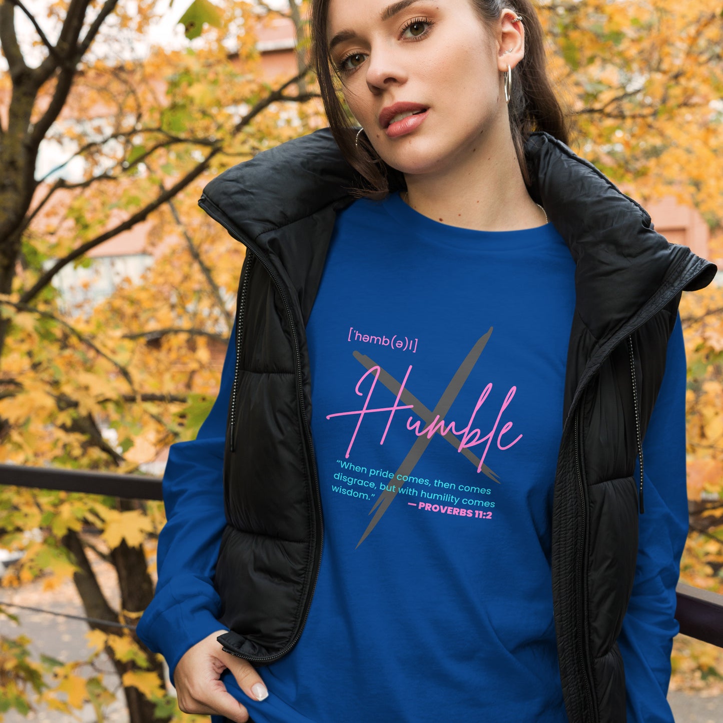 "Humble" Unisex Long Sleeve Tee BC - 3501 - God's Armor Wear