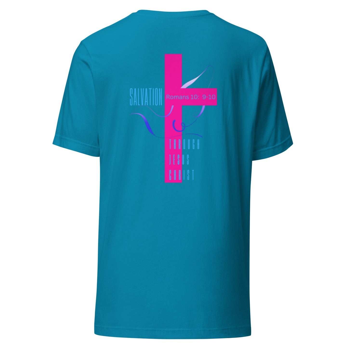 "Salvation Through Jesus Christ" preshrunk T-Shirt BC - 3001 - God's Armor Wear