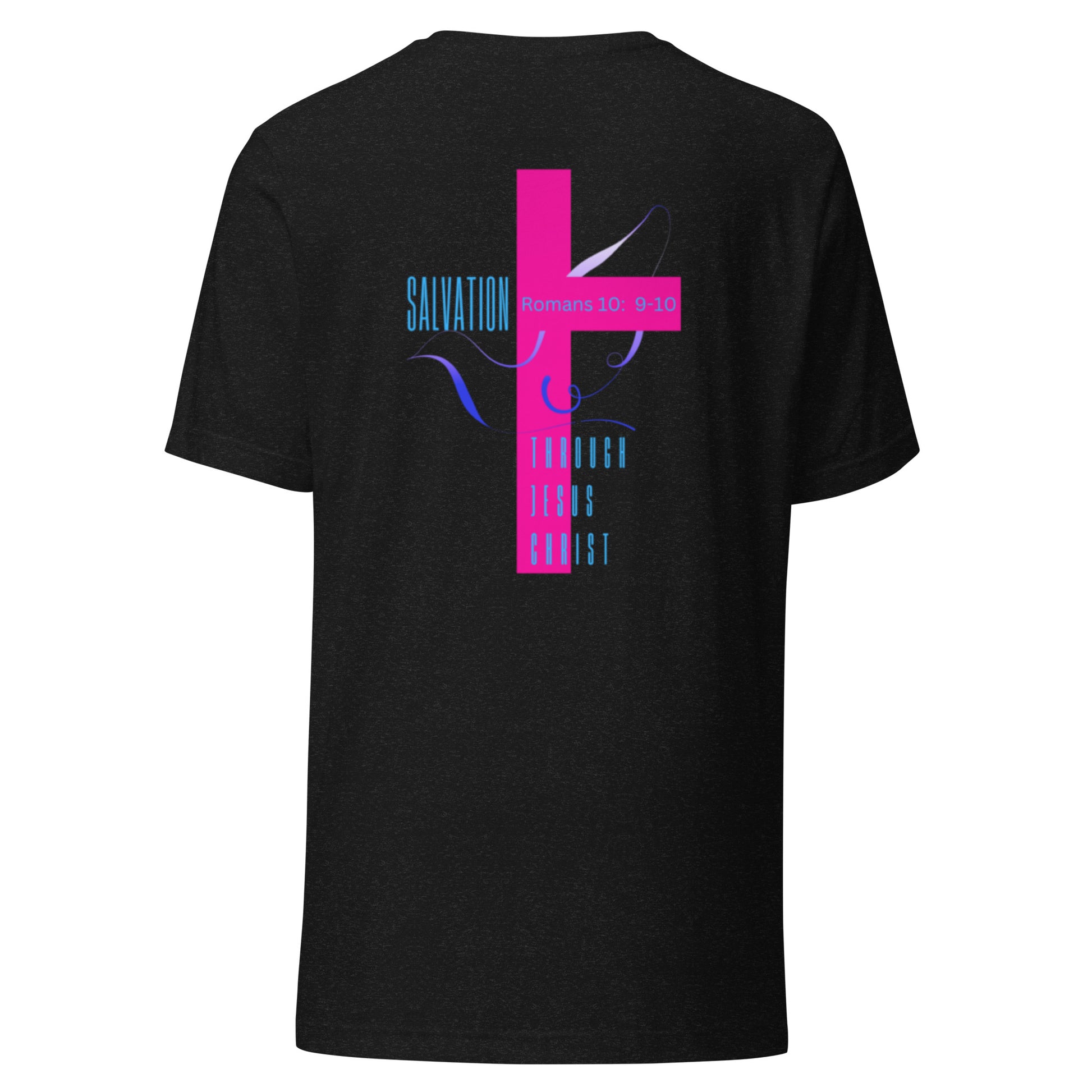 "Salvation Through Jesus Christ" preshrunk T-Shirt BC - 3001 - God's Armor Wear