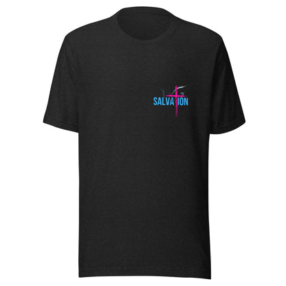 "Salvation Through Jesus Christ" preshrunk T-Shirt BC - 3001 - God's Armor Wear