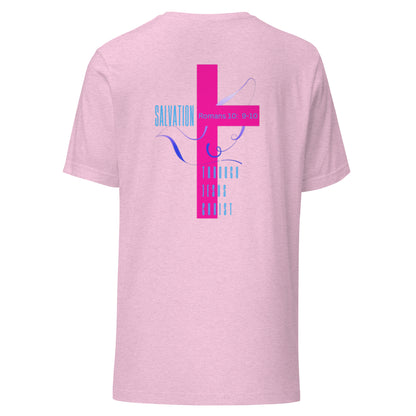 "Salvation Through Jesus Christ" preshrunk T-Shirt BC - 3001 - God's Armor Wear